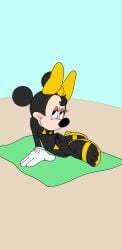 anthro bikini blackmercurius_(artist) breasts disney feet female furry laying_on_side minnie_mouse tzalanti_(artist)