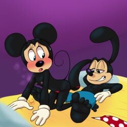 disney feet female male minnie_mouse nipples oswald_the_lucky_rabbit pandadox partially_clothed underwear