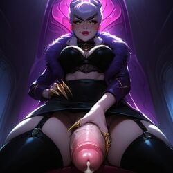 1futa ai_generated breasts cock_pointing_towards_viewer cum evelynn futa_only futanari its_not_real_(artist) k/da_all_out_series k/da_evelynn league_of_legends looking_at_viewer penis penis_focus penis_pointing_toward_viewer pov pov_blowjob pov_eye_contact precum presenting presenting_penis riot_games submissive_pov taker_pov