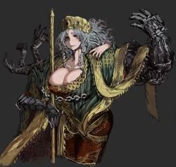 1girls animated big_breasts blush bursting_breasts cleavage crown elden_ring female female_only fromsoftware genderswap_(mtf) godrick_the_grafted huge_breasts light-skinned_female loop multiple_arms rule_63 short_playtime tagme tomatolover16 video white_hair