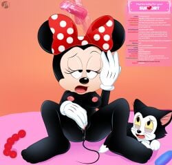 anthro breasts cum dildo disney feet female furry gloves masturbation minnie_mouse pussy sex_toy spread_legs takaneru takaneru_(artist)