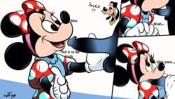 disney fellatio female furry goofy male minnie_mouse penis sucking xforge