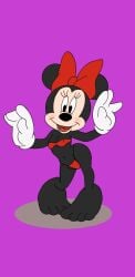 anthro bikini blackmercurius_(anthro) breasts disney feet female furry minnie_mouse mouse nipples pose tzalanti_(artist)