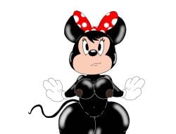 breasts disney female furry gloves huge_ass minnie_mouse pussy steamboat_mitchell_(artist) thick_thighs