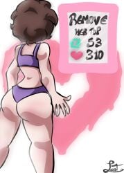 ass frisk last_u17 nude panties striped striped_body undertale