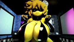 1girls 3d 3d_animation animated animatronic anthro areolae big_breasts black_eyes breasts busty female female_only five_nights_at_freddy's fredina's_nightclub golden_freddy_(fnaf) golden_fredina_(cally3d) huge_breasts indoors jiggle jiggling_breasts large_breasts looking_at_viewer massive_breasts nipples petrochenko007 solo swaying swaying_breasts swinging_breasts thick_thighs ursid video wide_hips