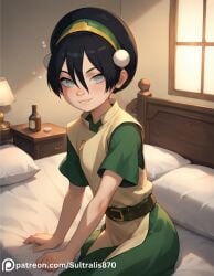 1girls ai_generated black_hair earth_kingdom female sultralis toph_bei_fong