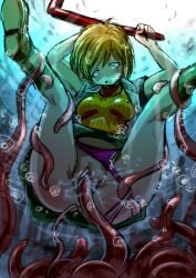 artist_request blonde_hair blue_eyes cheryl_mason confusion floating_cum heather_mason panties panties_aside panty_pull pink_panties pulling_panties pussy questionable_consent sex silent_hill silent_hill_3 tentacle tentacle_sex tentacle_sex_in_water underwater vaginal_penetration