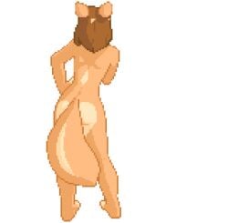 2007 ajin animated anthro ass brown_hair dancing female fur gesture hair hand_on_hip low_res mammal nude orange_body orange_fur pointing rear_view rodent sciurid shaking_hips solo surprise swaying swaying_hips thumbnail tree_squirrel