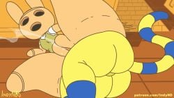 1futa 1girls anal anal_sex animal_crossing animated ankha ankha_(animal_crossing) anthro ass balls big_balls big_butt big_penis bodily_fluids bottomless clothed clothing coco_(animal_crossing) domestic_cat duo ejaculation empty_eyes felid feline felis female female_penetrated flat_chest flat_chested furry futa_on_female futanari futanari_penetrating genital_fluids genitals gynomorph gynomorph/female gynomorph_penetrating gynomorph_penetrating_female gyroid indynd intersex intersex/female intersex_penetrating intersex_penetrating_female lagomorph leporid loop lying mammal markings nintendo on_side penetration penis pussy pussy_ejaculation pussy_juice rabbit sex shirt short_playtime striped_markings striped_tail stripes tail tail_markings tan_body thick_thighs topwear yellow_body