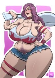 1girls armpit_hair armpits big_breasts big_spoon bleach bleach:_the_thousand-year_blood_war breasts busty camel_toe cameltoe chubby chubby_female cleavage collar curvaceous curvy curvy_body curvy_female curvy_figure dittochad female female_pubic_hair hikifune_kirio huge_breasts large_breasts pink_hair pubic_hair pubic_hair_peek thick_thighs thighs treasure_trail venus_body voluptuous wide_hips