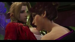 2girls 3d aerith_gainsborough animated breast_sucking female female_only final_fantasy final_fantasy_vii final_fantasy_vii_remake lesbian_sex madam_m sound square_enix tagme teehee7990 video yuri