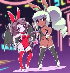 2girls agent_spect-hare bunnysuit character_request little_charrmer multiple_girls nollety sakichan yo-kai_watch youkai_watch