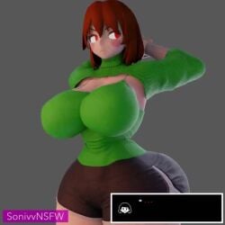 1girls 2023 3d animated ass big_ass big_breasts big_butt bouncy breasts bubble_ass bubble_butt chara clothing female female_only fully_clothed hourglass_figure huge_ass huge_breasts looking_at_viewer mp4 musi_cassie solo solo_female solo_focus sonivvnsfw sound sound_edit talking_to_viewer thick_thighs threatening threatening_viewer toby_fox undertale undertale_(series) video wiggling