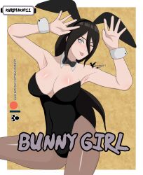 1girls ;) ;p agung911 alternative_costume animal_ears armpit_pose armpit_pussy armpits arms_up bare_arms bare_legs black_bowtie black_bunny_ears black_leotard black_neckwear blush boruto:_naruto_next_generations bowtie breasts brown_hair bunny_ears bunny_girl byakugan cleavage clothing commentary cowboy_shot dark_brown_hair deep_armpits detached_collar fake_bunny_ears feet_out_of_frame female female_only gold_background hair_between_eyes hair_down high_resolution hyuuga_hanabi kunoichi large_breasts legs leotard long_hair naruto naruto_(series) nose_blush one_eye_closed playboy_bunny shiny shiny_hair showing_armpits sidelocks sleeveless smile smooth_armpits solo text thick_thighs thighs tongue tongue_out url very_high_resolution watermark web_address white_collar white_eyes white_wrist_cuffs wink wrist_cuffs