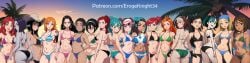 18girls 6+girls ai_generated ass avatar_the_last_airbender bandana beach ben_10 ben_10_alien_force bikini black_bikini black_swimsuit blue_bikini blue_swimsuit boa_hancock bulma_briefs butt_crack courtney_(tdi) cowboy_hat crossover dat_ass dc_comics dragon_ball erogeknight female female_only foster's_home_for_imaginary_friends frankie_foster green_bikini green_swimsuit gwen_(tdi) gwen_tennyson gwen_tennyson_(alien_force) hat heather_(tdi) katara lindsay_(tdi) long_hair long_hair_female marvel marvel_comics multiple_characters multiple_girls nami nami_(one_piece) navel nessa_(pokemon) nico_robin one_piece patreon pink_bikini pink_swimsuit pokemon ponytail post-timeskip pre-timeskip purple_bikini purple_swimsuit raven_(dc) rogue_(x-men) rosa_(pokemon) sam_(totally_spies) short_hair short_hair_female standing starfire striped_bikini striped_swimsuit sunset swimsuit teen_titans time_paradox toph_bei_fong total_drama_island totally_spies x-men