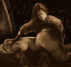 anakin anakin_skywalker gay gay_domination gay_sex obi-wan_kenobi obiwan