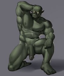 absurd_res anthro balls barefoot beefy biceps casual_nudity daddy deltoids feet genitals green_body guppo hi_res humanoid humanoid_feet humanoid_genitalia humanoid_hands humanoid_penis male male_only mammal manly muscular muscular_anthro muscular_male nipples nude orc orc_male pecs penis plantigrade quads solo solo_focus tough_guy tusks