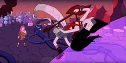 accurate_art_style adventure_time adventure_time_distant_lands bad_edit cum foreskin futanari glenngarth marceline penis princess_bubblegum screenshot_edit tagme