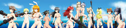 6+girls absurdres animal_ears ass black_hair blonde_hair blue_eyes braid breasts brown_eyes brown_hair charlotte_e_yeager collarbone eila_ilmatar_juutilainen erica_hartmann flat_chest francesca_lucchini gertrud_barkhorn glasses green_eyes gun hattori_shizuka highres isosceles_triangle_(xyzxyzxyz) katana large_breasts long_image lynette_bishop medium_breasts minna-dietlinde_wilcke miyafuji_yoshika multiple_girls nipples nude orange_hair perrine_h_clostermann ponytail purple_eyes pussy red_hair sakamoto_mio sanya_v_litvyak small_breasts strike_witches sword tail tied_hair twintails uncensored weapon wide_image