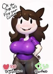 1female big_ass big_breasts big_butt female female_only hourglass_figure huge_ass huge_breasts jaiden jaiden_animations mcclunky ordaz smile talking_to_viewer tight_clothing