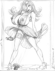 disney jessica_rabbit julius_zimmerman knock_knock monochrome nipples tagme who_framed_roger_rabbit