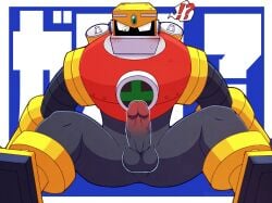 guts_man male_only mega_man_battle_network penis robot