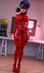 1girls 3d 3d_(artwork) background big_breasts blue_eyes blue_hair bodysuit cameltoe curvaceous curvy curvy_female eye_mask female female_only high_heels ladybug_(character) large_breasts marinette_dupain-cheng miraculous:_tales_of_ladybug_and_cat_noir miraculous_ladybug nipple_bulge picture pigtails platform_heels pouty_lips ruidx skin_tight slim_waist solo superheroine tagme voluptuous voluptuous_female wide_hips