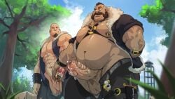 2boys 5_fingers abs areolae arm_behind_back arm_hair arm_strap armed bald ball_hair balls balls_out bandit bara bare_arms barrel_(lustful_desires) beard beating_off beefy beer_belly belly belly_hair belt biceps big_balls big_belly big_muscles big_nose big_pecs big_penis bigger_male black_jacket black_legwear black_pants black_topwear black_wristband blue_jacket blue_topwear bodily_fluids body_hair boner bros_being_bros brown_belt brown_hair buckle buckles buff bulky busty camp chubby clothed clothed_masturbation clothing cloud clouds color criminal cum cum_drip cum_on_hand cum_on_penis cum_on_self cumming cumming_together dadbod daddy dagger dark_hair day daytime depth_of_field detailed_background digital_media_(artwork) dilf duo ear_piercing ejaculating ejaculating_cum ejaculation erect_penis erection facial_hair facial_scar foliage foreskin from_below front_view functionally_nude fur_coat fur_collar fur_jacket fur_lined_clothing game_cg gay genital_fluids genitals glans goatee gold_buckle gold_piercing grass grey_belt grey_legwear grey_pants grin group_masturbation hairless_balls hairy hairy_arms hairy_balls hairy_belly hairy_hands hairy_legs hand_behind_back hand_on_penis handjob handlebar hanging_balls happy_sex happy_trail hard_on harness heavyset_male holding_penis holster huge_cock human humanoid_penis intact jacket jacking_each_other_off jacking_off jacking_off_another jacking_off_partner jacking_off_together jackingoff_another jerking jerking_each_other_off jerking_off_another jerkingoff jerkingoff_another jerkingoff_together knife knife_holster knife_sheath large_areolae large_belly large_penis large_testicles larger_male leaking_cum leather_armband leather_belt leather_harness leather_straps leather_wristband leg_hair leg_holster leg_strap legwear light-skinned_male light_skin looking_at_partner looking_at_penis lustful_desires male male/male male_bandit male_focus male_masturbation male_nipples male_only male_orgasm male_pubic_hair manly masculine masturbating_each_other masturbating_other masturbating_together masturbation medival mohawk mohawk_(hairstyle) moobs mostly_clothed multiple_males muscle_gut musclegut muscles muscular muscular_male mutton_chops mutual_handjob mutual_masturbation naughty_face naughty_smile navel nipple_holes nipple_piercing nipple_rings nipples no_body_hair official_art one-handed_masturbation open_belt open_clothes open_jacket open_pants orgasm outdoor_masturbation outdoor_nudity outdoors outercourse outside outstretched_arm partially_clothed partially_retracted_foreskin pecs penile_masturbation penis penis_grab penis_out penis_size_difference penis_through_fly piercing precum precum_drip precum_on_penis pubes pubic_hair public public_handjob public_nudity retracted_foreskin ring_harness ripped_clothing ripped_legwear ripped_pants round_belly sagging_balls scar scar_across_eye shiny_penis shiny_skin short_hair sideburns simultaneous_ejaculation simultaneous_orgasms size_difference skull_belt sky sleeveless sleeveless_jacket sleeves_rolled_up smile spiked_wristband standing standing_male standing_masturbation stiffy stroking stroking_cock stroking_penis stubble studded_belt tan-skinned_male tan_skin tent testicles thick_penis thick_thighs thigh_holster topwear torn_legwear treasure_trail tree trees uncensored uncircumcised uncut underwear_peek urethra vein veins veiny_penis wanking watchtower weapon wide_hips wrist_cuffs wrist_straps wristwear yaoi zoroj