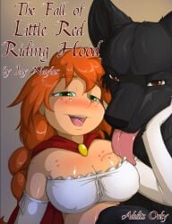 big_bad_wolf blanchette cottonwine_(jay_naylor) fairy_tales freckles freckles_on_breasts freckles_on_chest freckles_on_face jay_naylor licking_breast little_red_riding_hood red_riding_hood tagme the_fall_of_little_red_riding_hood wolf zoophilia