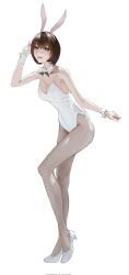 bob_cut bunny_ears bunny_girl bunnysuit heels slim slim_girl slim_waist small_breasts tagme tbocart tights