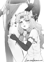 2girls alternate_costume blush elbow_gloves female female_only female_pervert fingerless_gloves fire_emblem fire_emblem:_the_blazing_blade fire_emblem_heroes florina_(azure_sky_knight)_(fire_emblem) florina_(fire_emblem) ge-b gebyy-terar gloves groping hand_on_another's_head headband heart heart-shaped_pupils highres holding_leg hug leg_hug legs long_hair lovestruck lyn_(fire_emblem) multiple_girls nintendo official_alternate_costume pelvic_curtain solo_focus symbol-shaped_pupils thigh_worship worship yuri