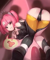 1girls :3 anus ass_up coral_(pokemon) female panties pink_hair pokemon pokemon_(anime) pokemon_horizons sirfy tagme top-down_bottom-up twintails