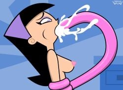 1girls black_hair cum cum_in_mouth cum_inside cumming darkdpx3 nickelodeon nicktoons rape raped sideboob tentacle tentacle_rape tentacle_sex the_fairly_oddparents trixie_tang