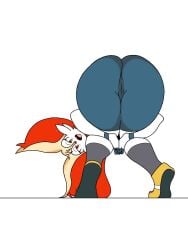 amen_pose ass ass_focus big_ass big_butt braixen bray_(lucyfercomic) bubble_butt butt butt_focus huge_ass parke pokémon_(species) pokemon pokemon_(species) praise_da_booty_(meme)