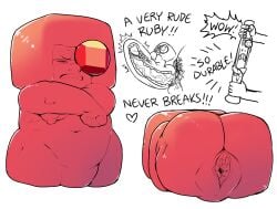 2020s 2021 commission digital_media_(artwork) english_text fleshlight glenngarth hi_res objectification onahole ruby_(steven_universe) ruby_eyeball sex_toy sex_toy_transformation steven_universe transformation