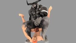 2boys 3d 3d_(artwork) anal_sex big_dom_small_sub gay gay_sex guild_(fortnite) interspecies iron_bull male/male male_only male_penetrated male_penetrating_male shit shitting yaoi