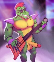 1boy 2022 alligator alligatorid anthro anthro_on_anthro anthro_only balls ballsack bass_guitar big_balls big_cock big_penis big_testicles blurred_background blurry_background boner bracelets cock crocodile crocodilian crocodylid dangling_testicles dick digital_drawing_(artwork) digital_media_(artwork) erection fangs fingerless_gloves five_nights_at_freddy's five_nights_at_freddy's:_security_breach foreskin foreskin_folds furry furry_male furry_only glans glasses gloves green_skin half-closed_eyes holding_instrument holding_musical_instrument huge_cock humanoid_genitalia humanoid_penis intact long_tongue looking_at_viewer low_hanging_balls male male_anthro male_nipples male_only masculine mohawk_(hairstyle) montgomery_gator_(fnaf) muscles muscular_anthro muscular_arms muscular_male musical_instrument nude nude_male pecs pectorals penis penis_out plucked_string_instrument presenting presenting_balls presenting_penis public public_nudity red_hair reptile retracted_foreskin scales scenery scottgames scrotum sharp_teeth shoulder_pads smile smiley_face smiling smiling_at_viewer solo spicyminty standing star_glasses steel_wool_studios studded_bracelet sunglasses testicles thespicyminty thick_penis tongue tongue_out uncut vein veiny_penis