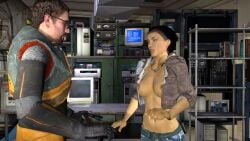 alyx_vance breasts gc245 gordon_freeman half-life half-life_2 sfm