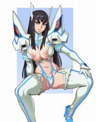 1girls big_breasts black_hair blue_eyes blue_garter_straps blue_high_heels breast_squish breasts busty dark_hair female female_focus female_only garter_straps gloves high_heels hime_cut junketsu kill_la_kill kiryuuin_satsuki legs_spread light-skinned_female light_skin lingerie_armor long_hair long_hair_female miniskirt nipples rizdraws shrug_(clothing) simple_background sitting skimpy skimpy_armor solo solo_female source_request spread_legs squished_breasts stern_expression suspenders thick_eyebrows thick_thighs thighhighs thighs thong triggirls_(rizdraws) white_background white_gloves white_thighhighs white_thong year_request