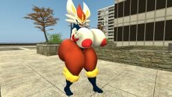 big_ass big_breasts breasts bubble_butt cinderace female huge_ass huge_breasts novaparadox1337 pokémon_(species) pokemon thick_thighs thighs wide_hips