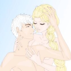 1boy 1girls arms_around_neck ass blonde_female blonde_hair closed_eyes cowgirl_position crossover disney disney_princess dreamworks elsa_(frozen) fanon_couple female_on_top frost frozen_(film) hand_in_hair hand_on_thigh hugging ice jack_frost jack_frost_(rise_of_the_guardians) jelsa kissing making_out moon moonlight nude nude_female nude_male on_lap outdoors outside passionate passionate_kiss rise_of_the_guardians romantic silver_hair white_hair