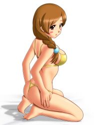 bikini brown_eyes brown_hair coco_(fairy_tail) fairy_tail feet kimuti-g