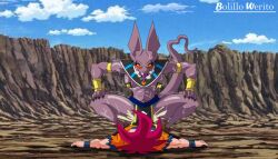 1boy 1girls anthro beerus bolillo_werito breasts cum cum_inside dragon_ball dragon_ball_super furry god_of_destruction humanoid_on_anthro mtf_crossgender riding riding_penis rule_63 son_goku super_saiyan_god tail