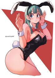 1girls aosora ass big_ass big_breasts blush bulma_(bunny) bulma_(dragon_ball) bulma_briefs bunny_ears bunny_girl bunnysuit cute dragon_ball dragon_ball_(classic) female solo thick_thighs