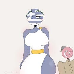 1boy 1girls blue_body countryhumans countryhumans_girl greece_(countryhumans) red_body tagme thick_thighs toga turkey_(countryhumans) white_background xx.canada.xx