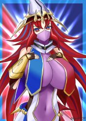 1girls beyond_the_pendulum breast_curtains breasts exceed_the_pendulum facemask large_breasts yu-gi-oh!