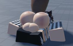 1boy 3d ass_focus bent_over big_ass big_balls big_butt cat_ears cat_tail catboy femboy funkycatboys gay kemonocatguy laying_down male roblox robloxian self_upload sleeping thick_ass thick_thighs