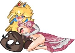 animated big_breasts blonde_hair blue_eyes blush breast_grab breasts cowgirl_position crown earrings elbow_gloves female gloves goomba hair heels high_heels huge_breasts huge_cock human ivan_aedler jewels kneeling large_breasts lipstick long_hair male mario_(series) monster nintendo nipples paizuri parody peach's_untold_tale penis playshapes princess_peach sex spread_legs straight straight_hair