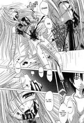 dialog english greyscale guro manga monochrome necromantic speech_bubble text